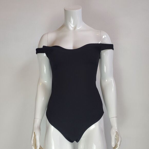 Zara Black Textured Bodysuit - Picture 5 of 12